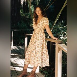CHRISTY DAWN the simple dawn dress P/Small in buttercream English rose